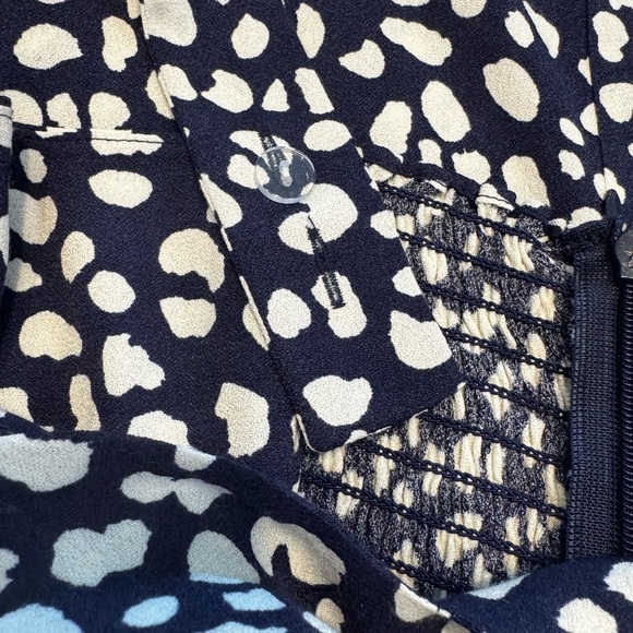 REFORMATION Blue White Print Humphrey Mini Dress- Sweetheart Neckline- Size 6 - Picture 7 of 11